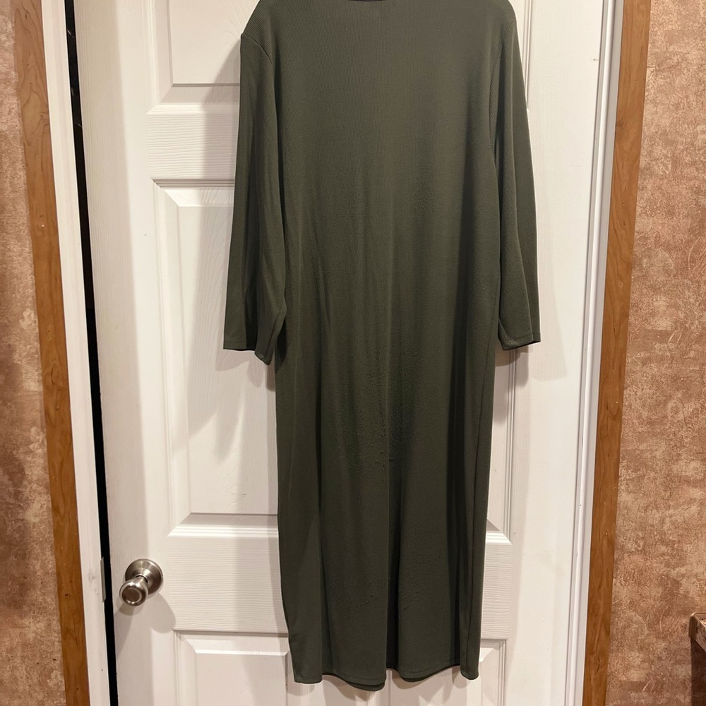 💚💚Army Green Torrid Knee Length Dress - Picture 6 of 6